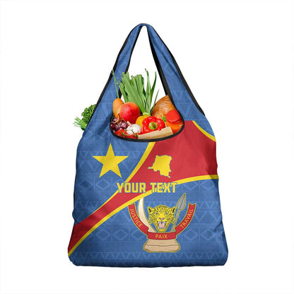 Personalised DR Congo Grocery Bag Coat Of Arms With Map