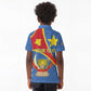 Personalised DR Congo Kid Polo Shirt Coat Of Arms With Map