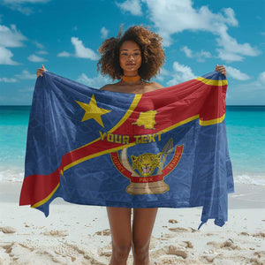Personalised DR Congo Sarong Coat Of Arms With Map