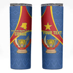 Personalised DR Congo Skinny Tumbler Coat Of Arms With Map