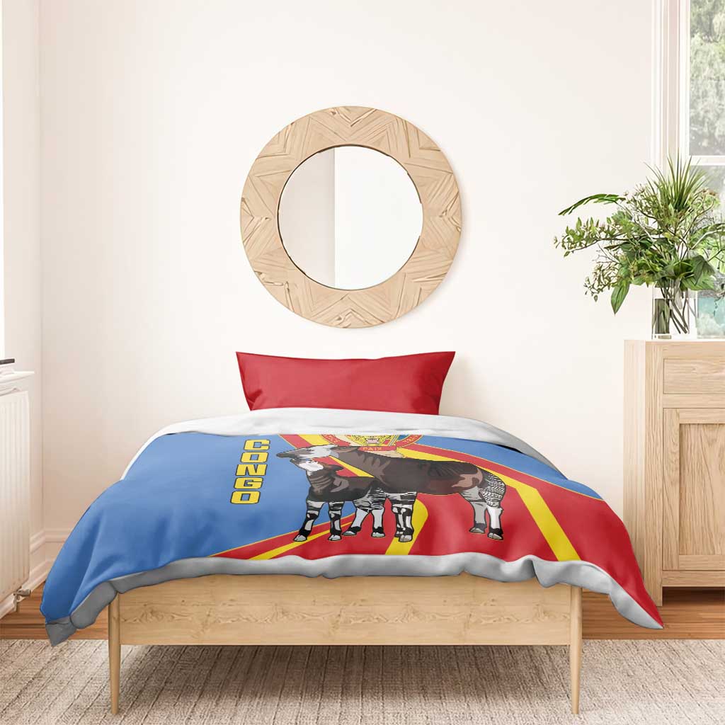 DR Congo Bedding Set Okapi Coat Of Arms