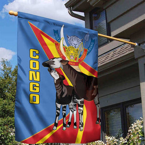 DR Congo Garden Flag Okapi Coat Of Arms