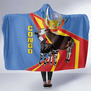 DR Congo Hooded Blanket Okapi Coat Of Arms