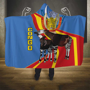 DR Congo Hooded Blanket Okapi Coat Of Arms