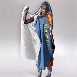 DR Congo Hooded Blanket Okapi Coat Of Arms