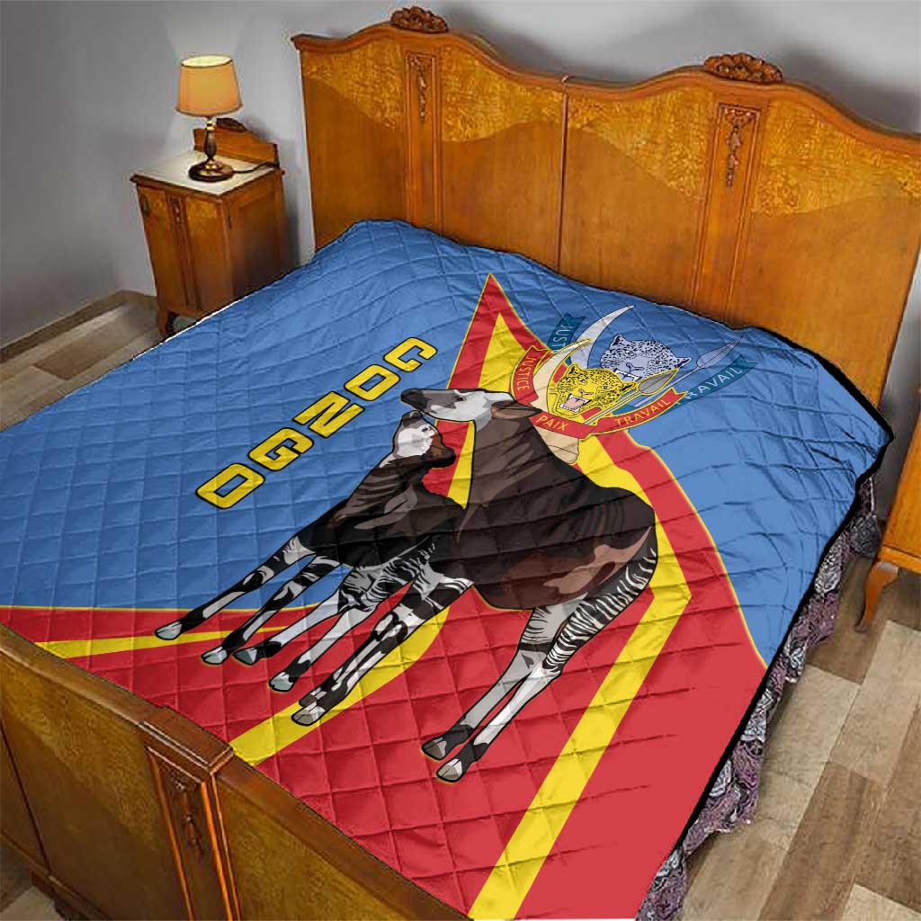 DR Congo Quilt Okapi Coat Of Arms