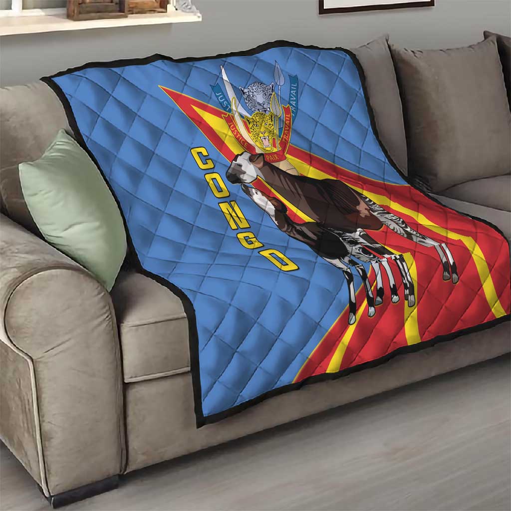 DR Congo Quilt Okapi Coat Of Arms
