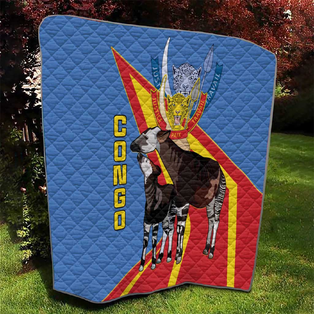 DR Congo Quilt Okapi Coat Of Arms