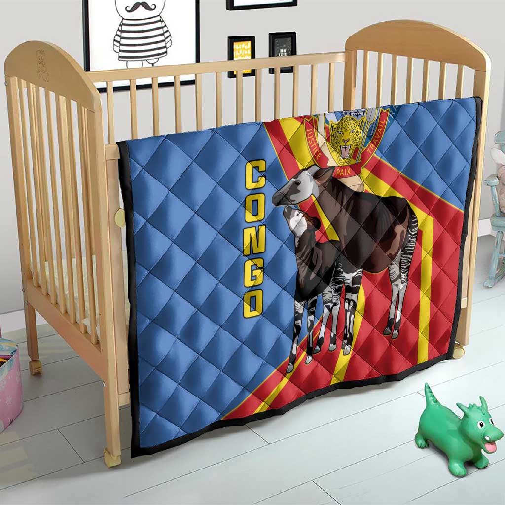 DR Congo Quilt Okapi Coat Of Arms