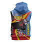 DR Congo Sleeveless Zip Hoodie Okapi Coat Of Arms - African Pride