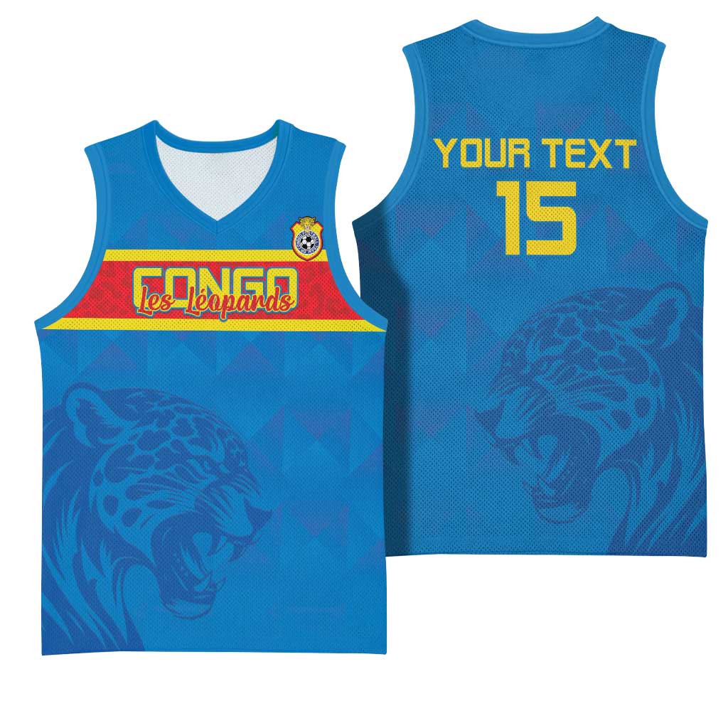 DR Congo Football Custom Basketball Jersey Go Champions LT15