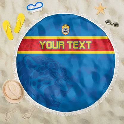 DR Congo Football Custom Beach Blanket Go Champions