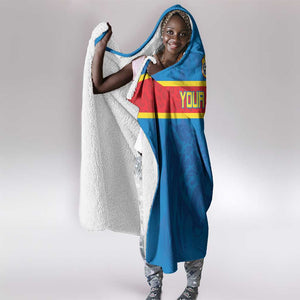 DR Congo Football Custom Hooded Blanket Go Champions