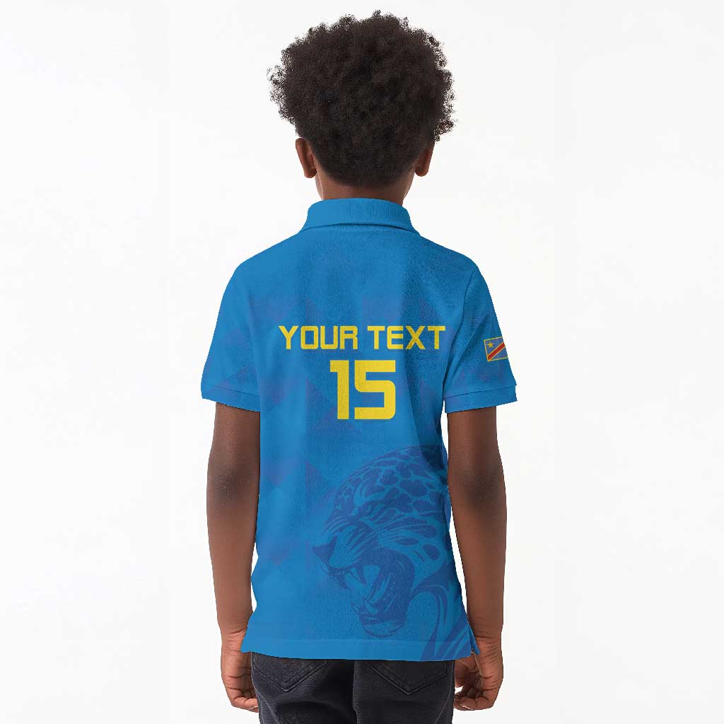 DR Congo Football Custom Kid Polo Shirt Go Champions