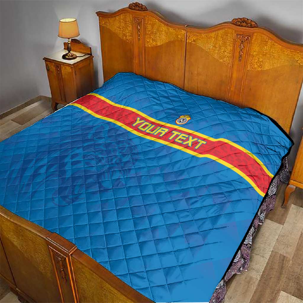 DR Congo Football Custom Quilt Go Champions