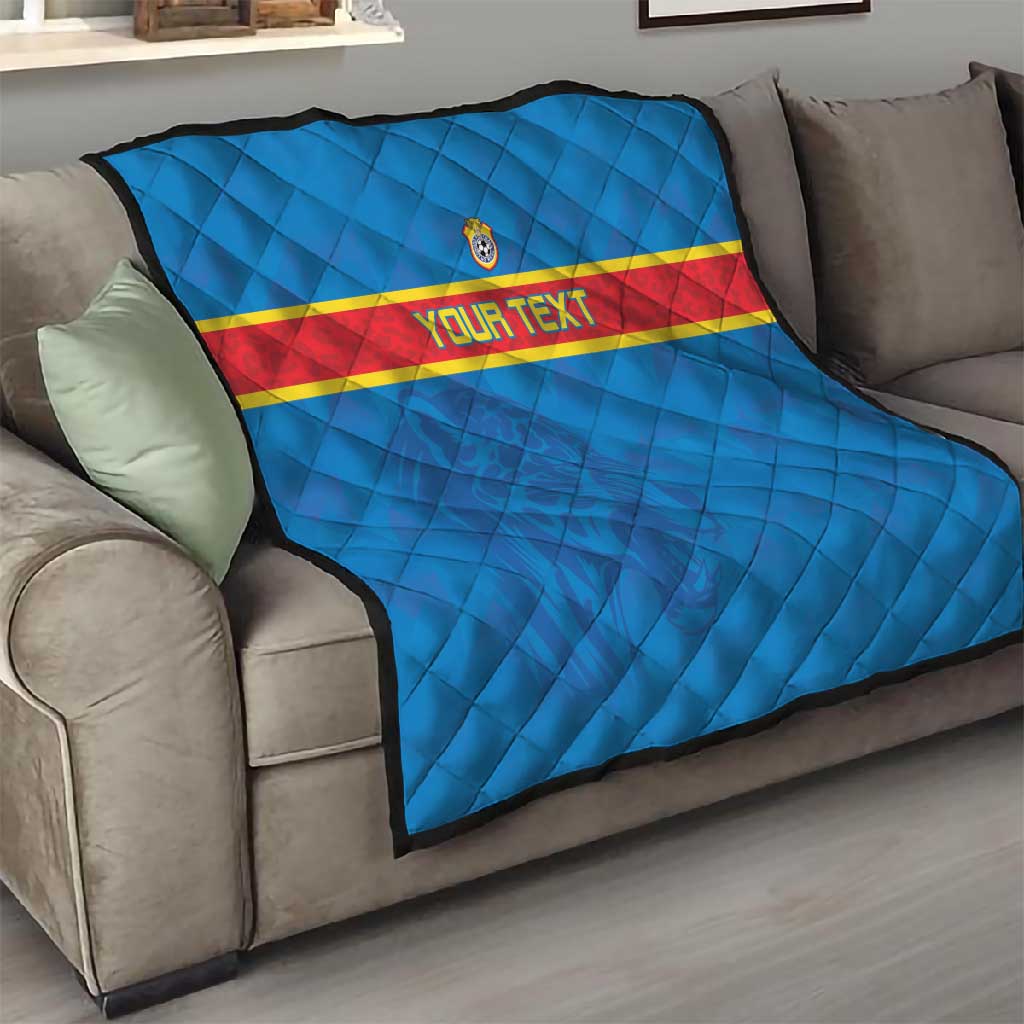 DR Congo Football Custom Quilt Go Champions