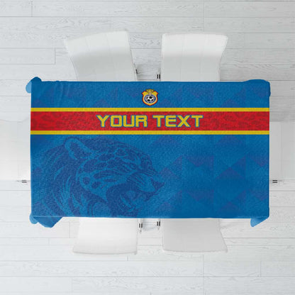 DR Congo Football Custom Tablecloth Go Champions