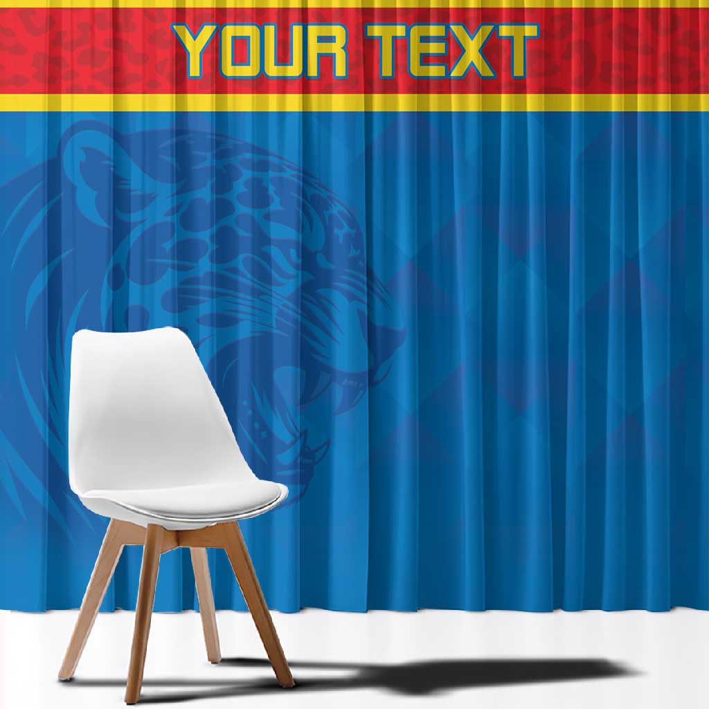 DR Congo Football Custom Window Curtain Go Champions