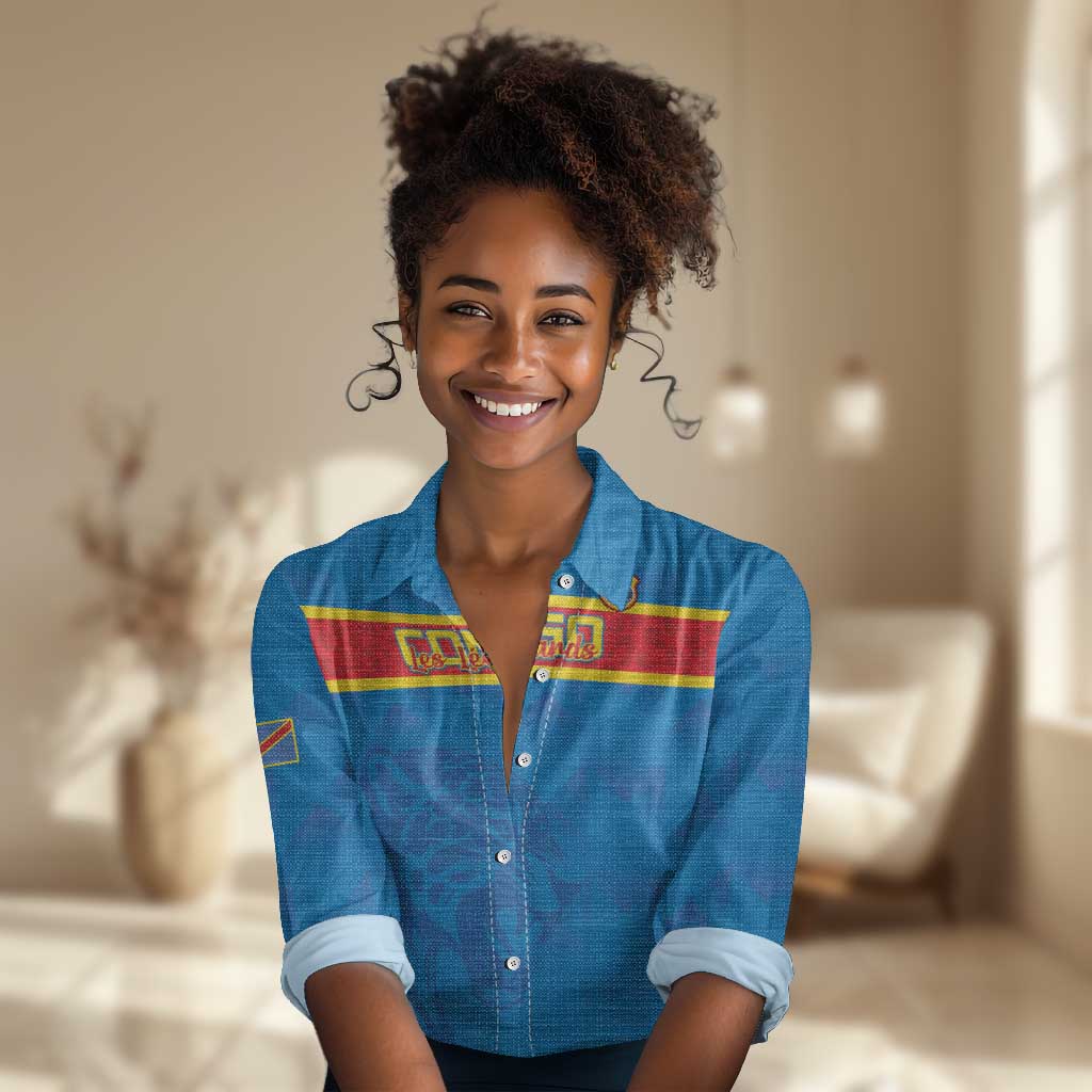 DR Congo Football Custom Women Casual Shirt Go Champions