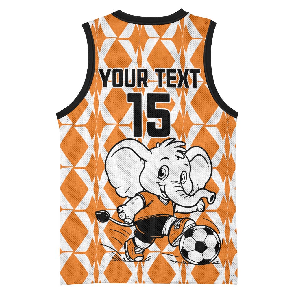 Custom Ivory Coast Football Basketball Jersey Go Champions LT15