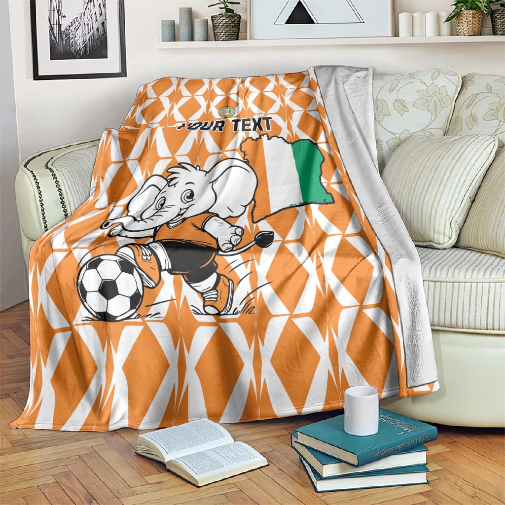 Custom Ivory Coast Football Blanket Go Champions