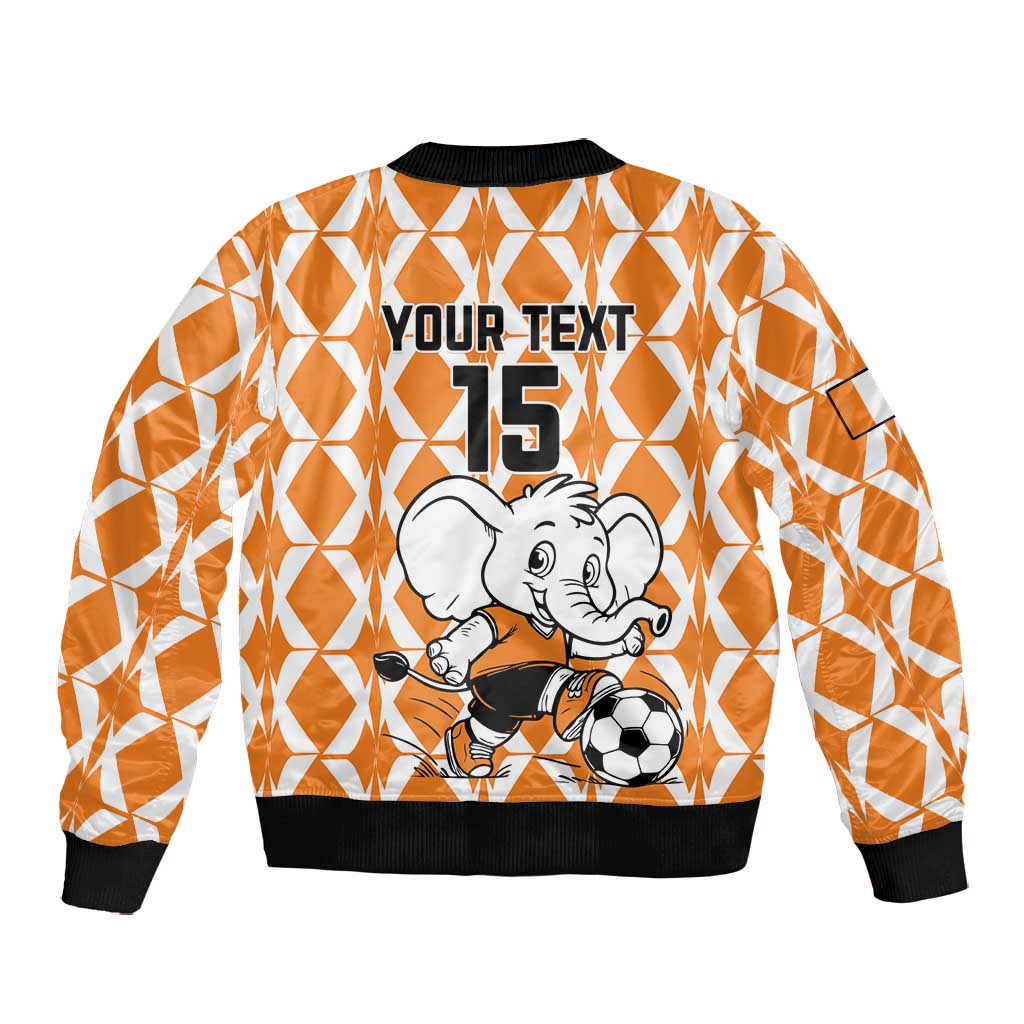 Custom Ivory Coast Football Bomber Jacket Go Champions