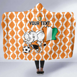 Custom Ivory Coast Football Hooded Blanket Go Champions