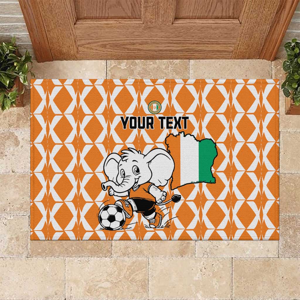 Custom Ivory Coast Football Rubber Doormat Go Champions