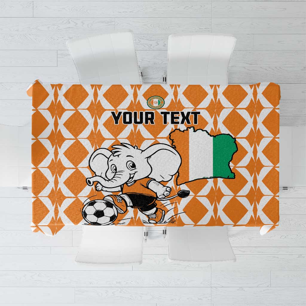 Custom Ivory Coast Football Tablecloth Go Champions