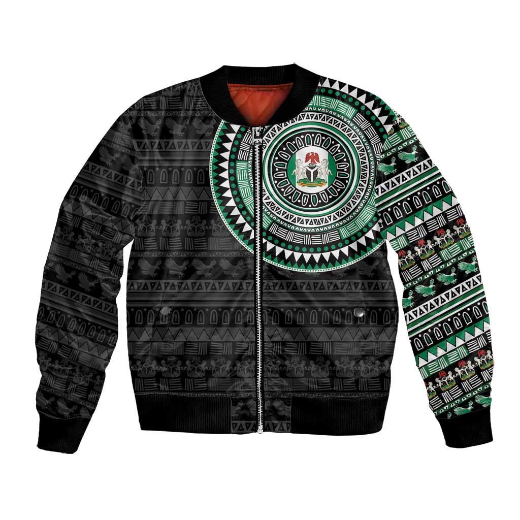 Nigeria African Tribal Pattern Bomber Jacket Chest Arm Tattoo