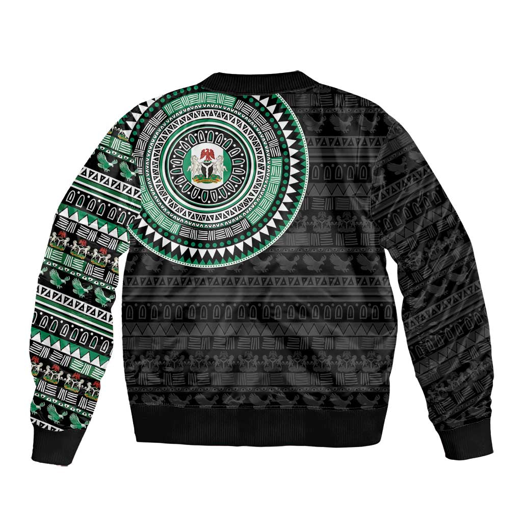 Nigeria African Tribal Pattern Bomber Jacket Chest Arm Tattoo