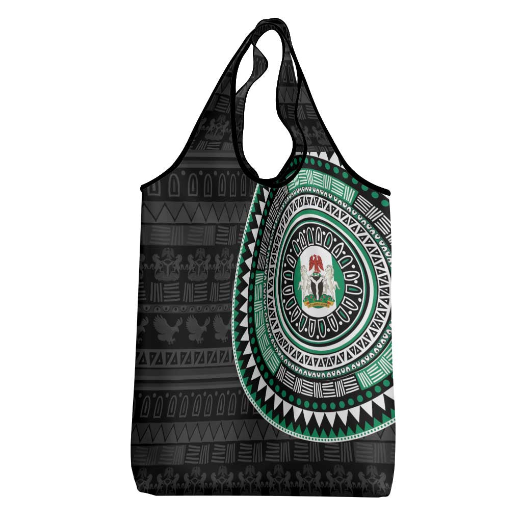Nigeria African Tribal Pattern Grocery Bag Chest Arm Tattoo