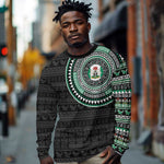 Nigeria African Tribal Pattern Long Sleeve Shirt Chest Arm Tattoo