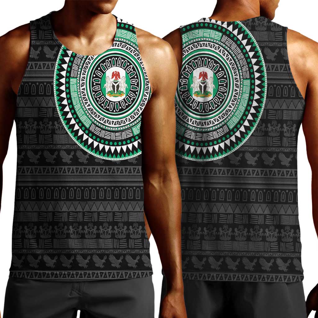 Nigeria African Tribal Pattern Men Tank Top Chest Arm Tattoo