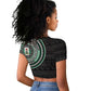 Nigeria African Tribal Pattern Raglan Cropped T shirt Chest Arm Tattoo