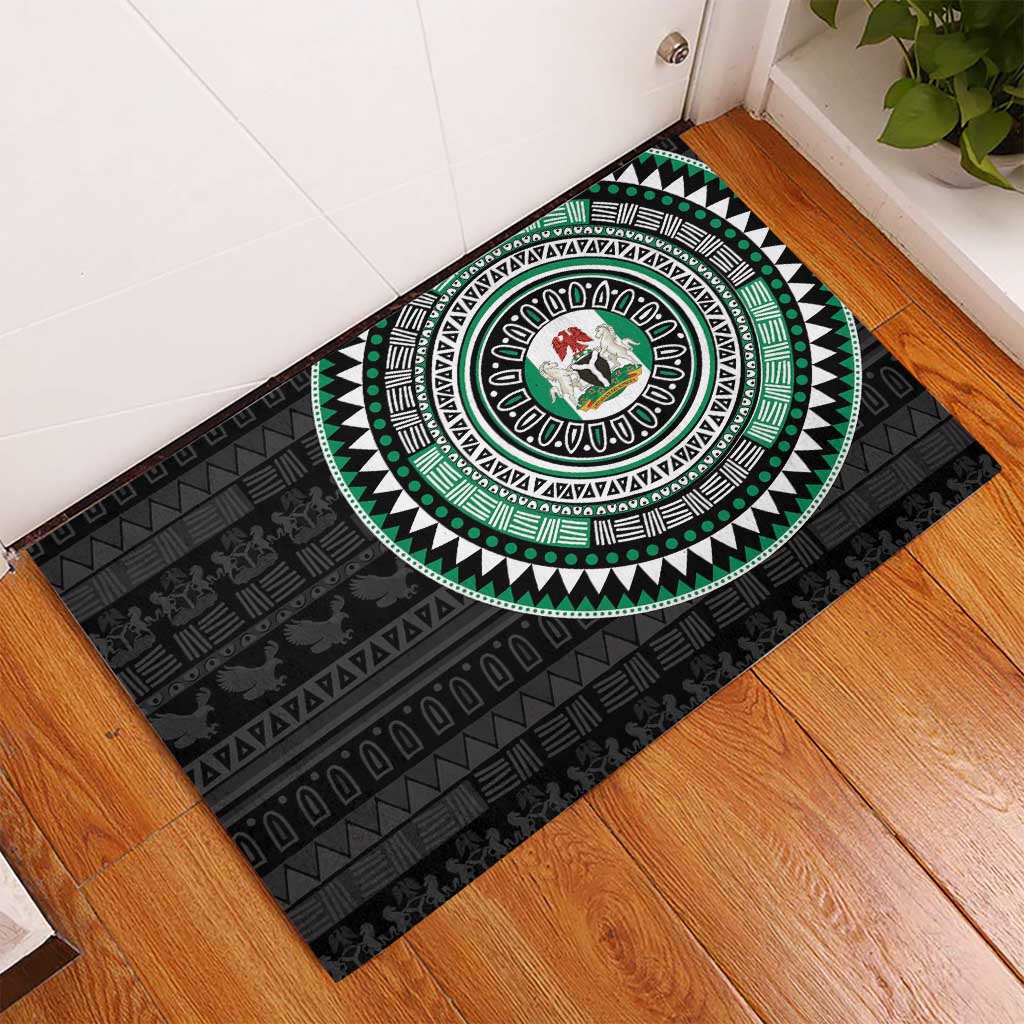 Nigeria African Tribal Pattern Rubber Doormat Chest Arm Tattoo