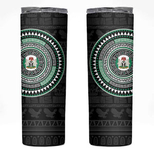 Nigeria African Tribal Pattern Skinny Tumbler Chest Arm Tattoo