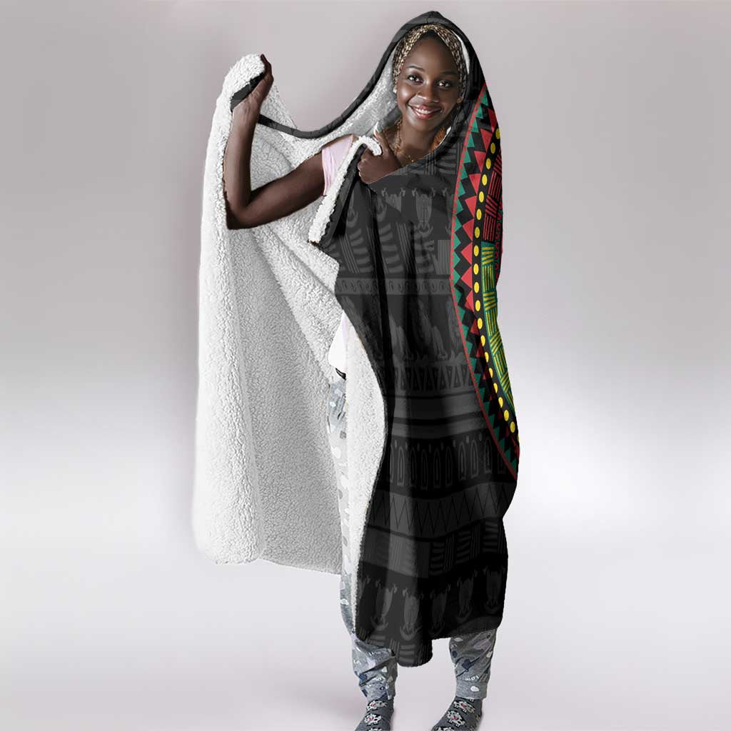 Cameroon African Tribal Pattern Hooded Blanket Chest Arm Tattoo