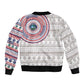 Liberia African Tribal Pattern Bomber Jacket Chest Arm Tattoo