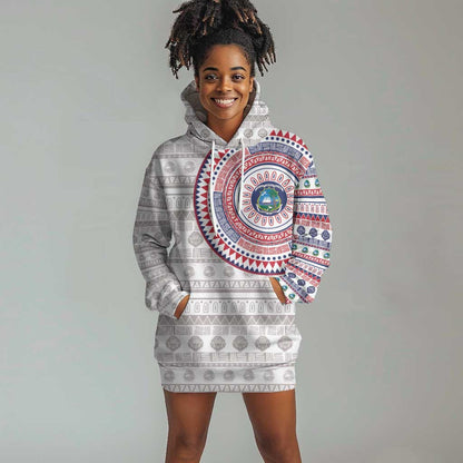 Liberia African Tribal Pattern Hoodie Dress Chest Arm Tattoo