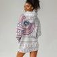 Liberia African Tribal Pattern Hoodie Dress Chest Arm Tattoo