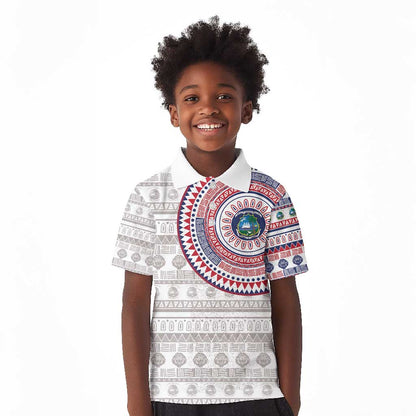 Liberia African Tribal Pattern Kid Polo Shirt Chest Arm Tattoo