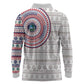 Liberia African Tribal Pattern Long Sleeve Polo Shirt Chest Arm Tattoo