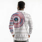 Liberia African Tribal Pattern Long Sleeve Polo Shirt Chest Arm Tattoo