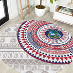 Liberia African Tribal Pattern Round Carpet Chest Arm Tattoo