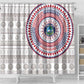 Liberia African Tribal Pattern Shower Curtain Chest Arm Tattoo