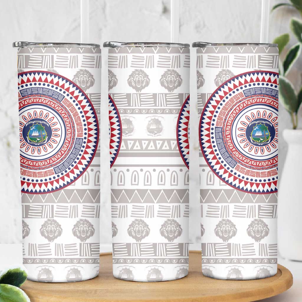 Liberia African Tribal Pattern Skinny Tumbler Chest Arm Tattoo