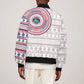 Liberia African Tribal Pattern Sleeve Zip Bomber Jacket Chest Arm Tattoo