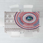 Liberia African Tribal Pattern Tablecloth Chest Arm Tattoo