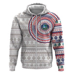 Liberia African Tribal Pattern Zip Hoodie Chest Arm Tattoo